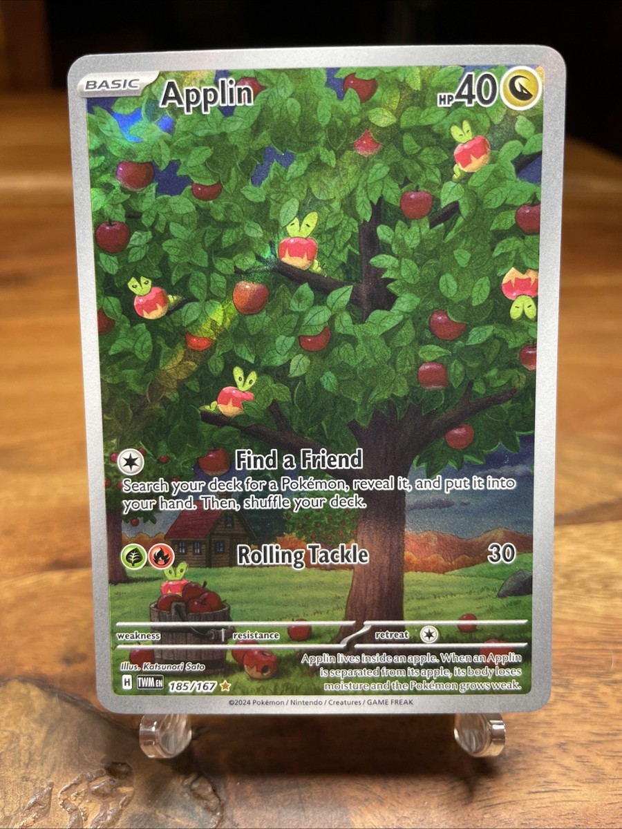 applin pokemon card value 185/167 / Illustration Rare Card Type / HP / Stage Applin 185/167 Illustration Rare Holo