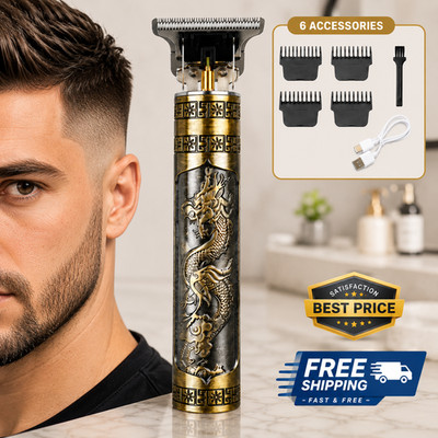Vintage T9 Dragon Hair Trimmer Beard Clipper Zero Gapped Cordless USB Men