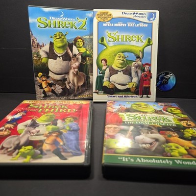 Shrek DVD Lot DreamWorks 1 2 3 Forever Movie Kids Free Shipping! 
