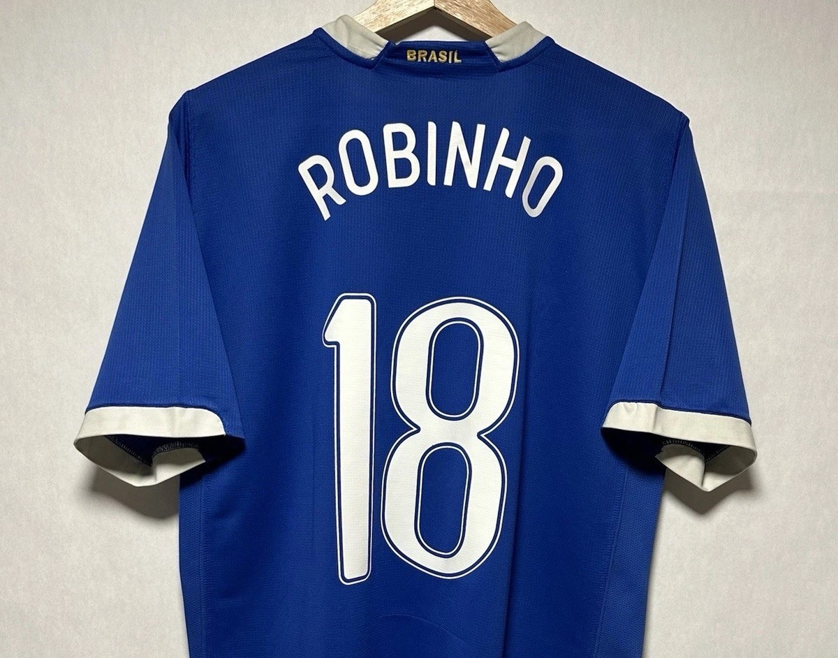 Robinho Nike Brazil World Cup 2006 away blue jersey PLAYER ISSUE