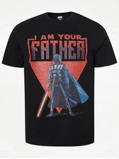 Image of NEW Star Wars Darth Vader "I Am Your Father" black crew neck t-shirt Size L