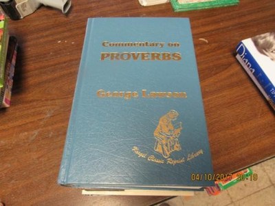 Commentary on Proverbs - Lawson, George