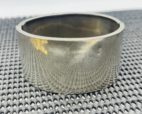 Antique Victorian Sterling Silver Owl & Crane Design Bangle Bracelet - Picture 5 of 7