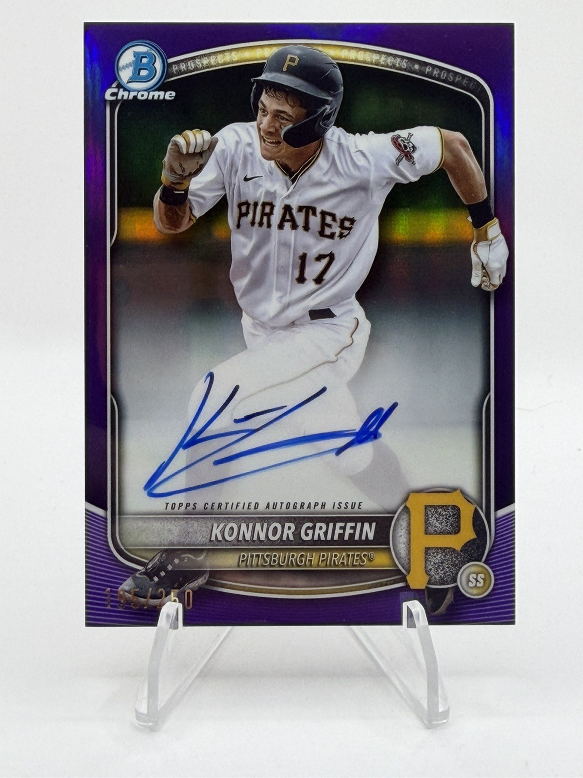 2025 Bowman Chrome Prospects Konnor Griffin #CPA-KG Auto Purple /250 🔥🔥