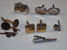 Vintage lot of Cuff Links and Tie Bar, Tie Tack, all from Swank