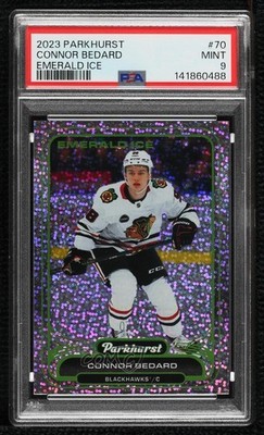 2023-24 Upper Deck Parkhurst Emerald Ice 7/10 Connor Bedard #70 Rookie RC 08gm