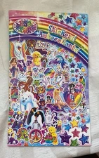 Lisa Frank Sticker Book 4 Sheets Of Stickers