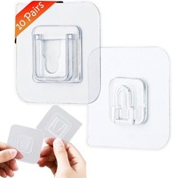 Selbstklebende Haken 10 Paar Doppelseitig 15 Kg Extra Stark Transparent KüChe