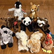 Lot Of 9 -NWT 1 No Tag various Aurora Mini Flopsie stuffed animals