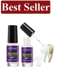 Waterproof White Tooth Paint - Long-Lasting Teeth Whitening Makeup for Parties