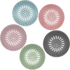 Durable 5-Pack Hair Catcher Strainers   Modern Drain Solutions for Any Bathroom