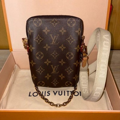 Louis Vuitton Utility Phone Sleeve Brown Monogram Canvas | eBay