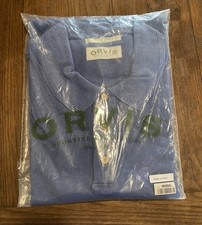 Orvis Mens XXL Polo Blue Short Sleeve Shirt New Unopened Package Orvis 2XL Nice