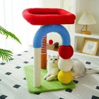 2-in-1 U-Shaped Cat Tree Tower with Scratching Post, Sisal Toy Ball, and Perch