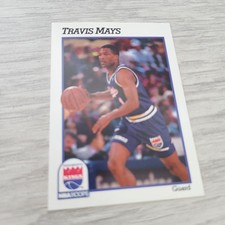 1991-92 Hoops Travis Mays Rookie Sacramento Kings Card # 184 MINT condition. rookie card picture