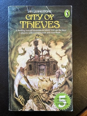 CITY OF THIEVES Fighting Fantasy #5 1984 1/1 Ian Livingstone Green Star VG+