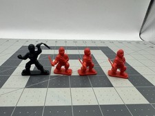 Lot Of 3 Greenbrier International 2in Plastic Ninja Samurai Red 1 Black