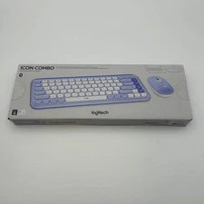 Logitech Icon Combo Wireless Keyboard and Mouse Combo Purple New In Box