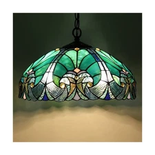 Tiffany Pendant Light fixtures Hanging Lamp Stained Glass Light Decor for Din...