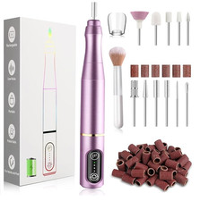 TUOBEO Cordless Nail Drill Electric Nail File Kit, Purple