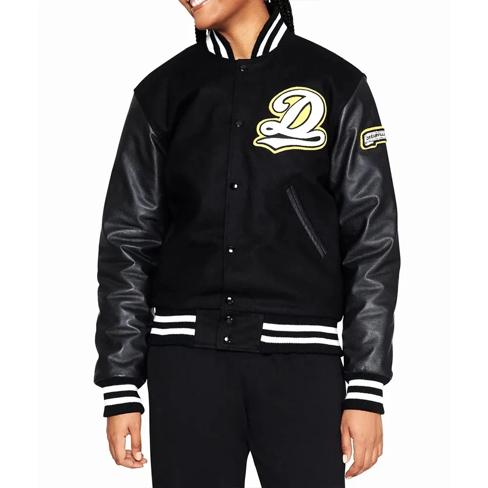 Dreamville Varsity Jacket Men’s Black (Not Satin, Not Wool, Not Leather)
