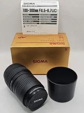 Sigma Zoom 100-300mm F4.5-6.7 DL AF for Canon AF Untested Clean w Box 