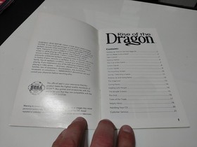 Rise Of The Dragon Sega CD Instruction Manual Only No Game Or Case