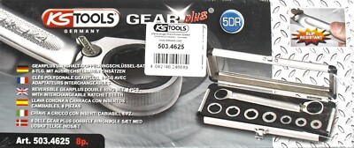 KS Tools 503.4625 GEARplus Doppel-Ratschenringschlüssel-Satz 8tlg 5/16'' -11/16'' 