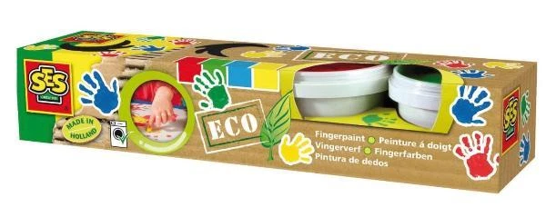 SES creative 24926 ECO Fingerfarbe gelb rot blau grün FingerMalfarbe Kinder