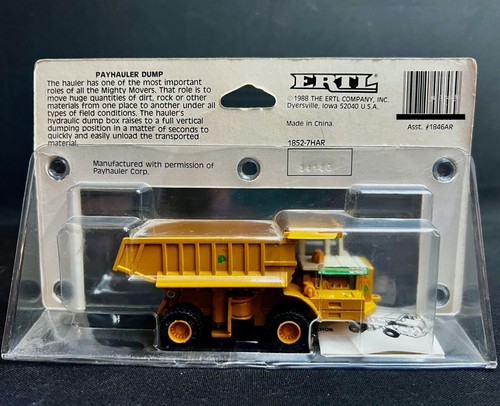 1988 ERTL, Mighty Movers, Payhauler Dump, 1:64 Scale, Diecast, NIP - Picture 5 of 6