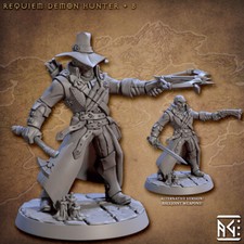 Requiem Cazador de Demonios Luchador Humano Ranger Pícaro Miniatura | D&D DnD |