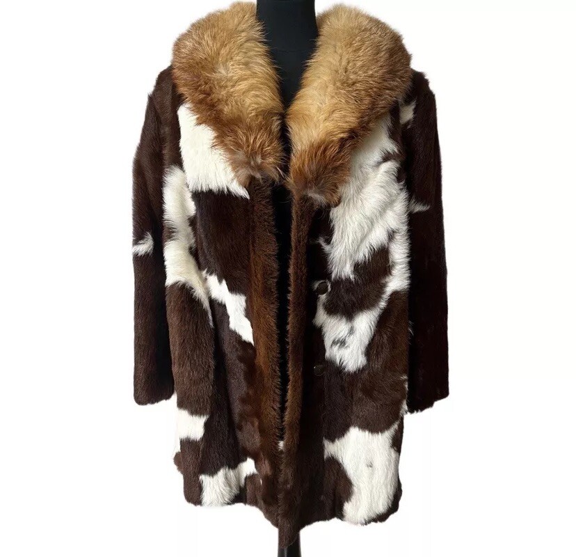 Pelzmantel 100 Echtpelz Fuchskragen Pferde Pelz Mantel Fell Handmade
