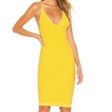BCBGeneration Knit Midi Dress in Yellow NWT Size M/L
