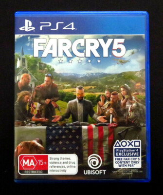 Sony Playstation 4 PS4 Far Cry 5 Video Game Ubisoft AU Version Used VGC