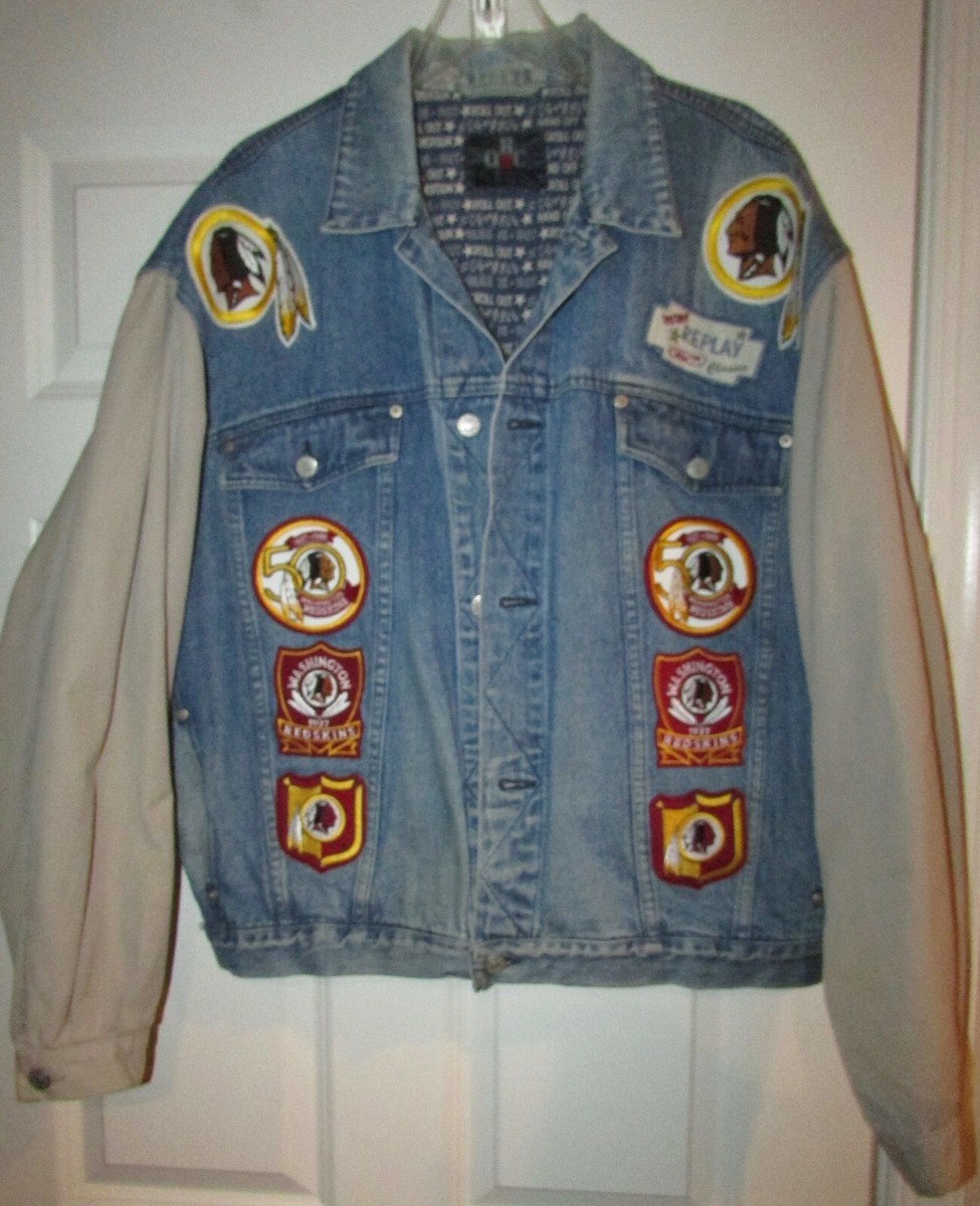 NFL Washington Redskins Vintage Denim Jacket by QBC Blue Sz XL | eBay