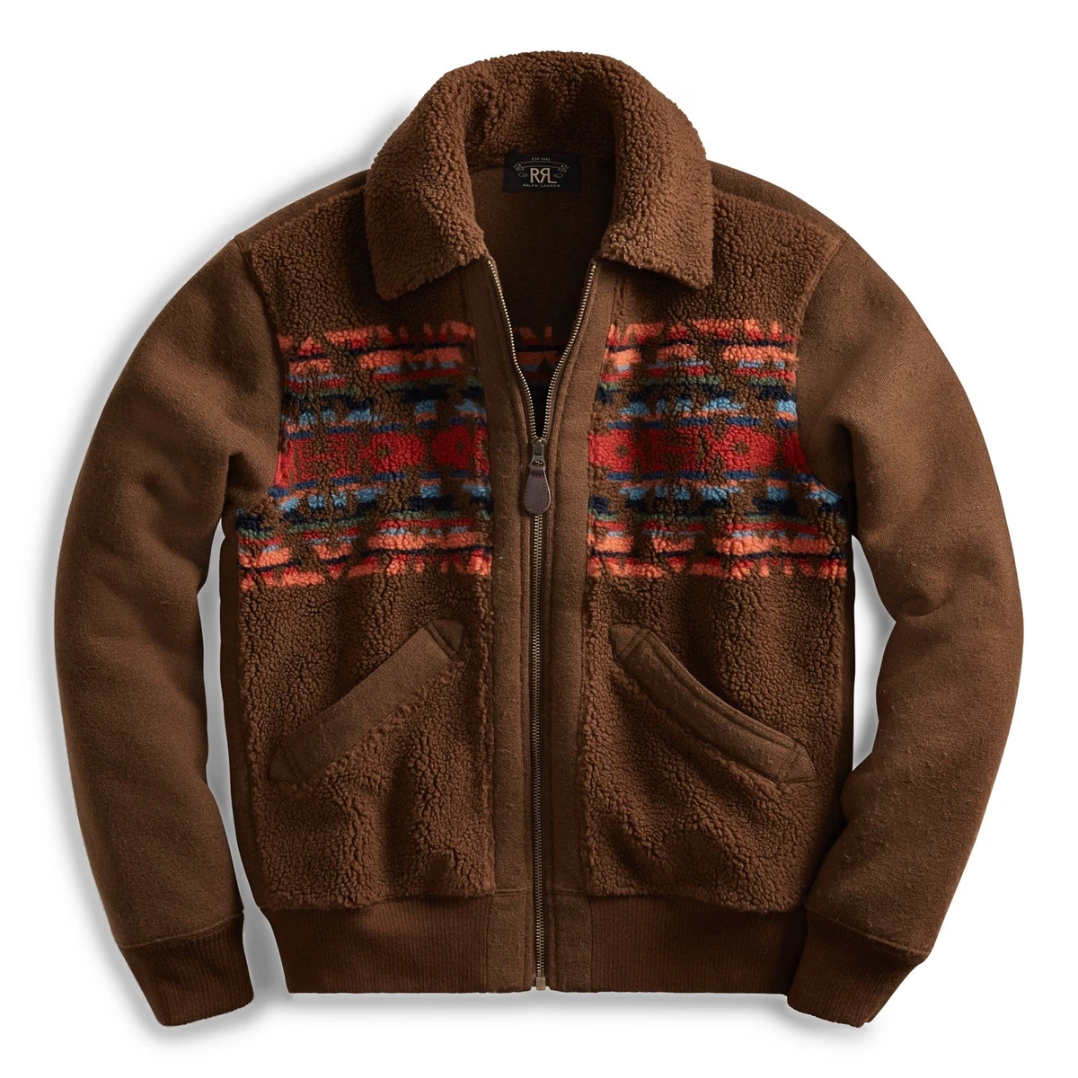 Rrl print fleece best sale jacket