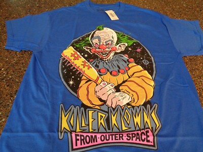 Killer Klowns From Outer Space Adult Large Shorty SS T-shirt Blue Steven Rhodes