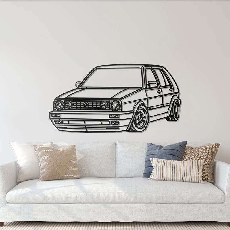 3D Acrylic Metal Car Wall Art - 1983 Golf MK2 Auto Poster USA Home Decor
