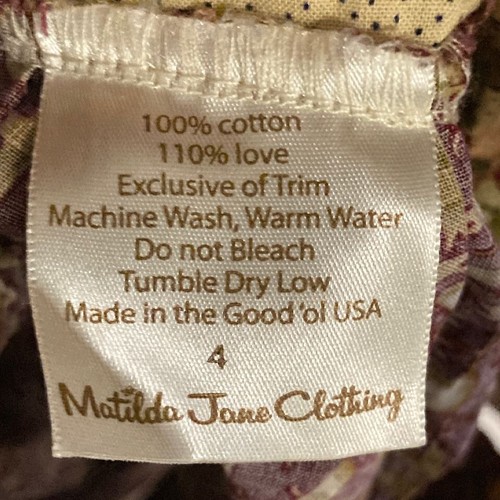 MATILDA JANE LITTLE GIRL'S SIZE 4 SUNDRESS MULTILAYER PRINT - Picture 6 of 6