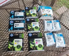 Lot HP Ink jet Cartridges Expired Dates 11 Cartridges