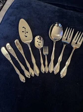 10 Oneida CHATELAINE Serving Set Slotted Solid Spoon Stainless Flatware