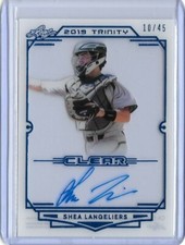 2019 Leaf Trinity SHEA LANGELIERS Clear Acetate Platinum Foil Auto RC /45 A's