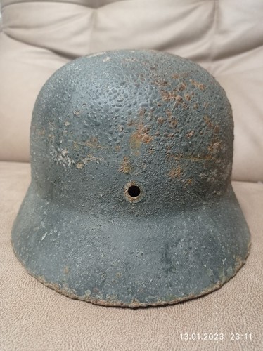 Raro Elmetto M35 Elmetto Tedesco M35 WW2 Elmetto da Combattimento M 35 WWII Raro Taglia 60 - Foto 5 di 11