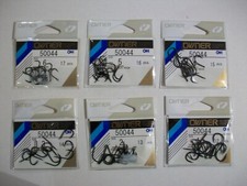 Owner  50044 Spade End Barbed Strong Fishing hooks sizes 1 to 5, buy any 4+1free