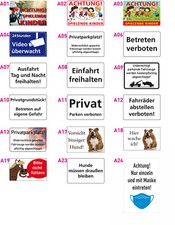 Hinweisschilder und Aufkleber Privatparkplatz...