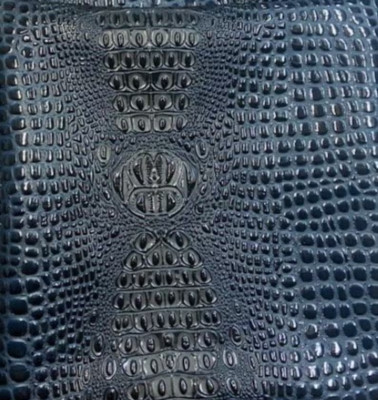 Mystic Blue Swamp 3D Crocodile embossed Leather Faux vinyl upholstery 54'' Wide