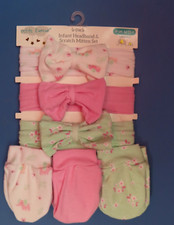 Petite L'Amour Infant hedaband and scratch mittens 6 piece set CM41813 NEW