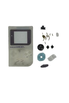 GameBoy  DMG-01  Durchsichtiges Gehäuse, inkl. Scheibe, Tasten, Pads, Clear Case
