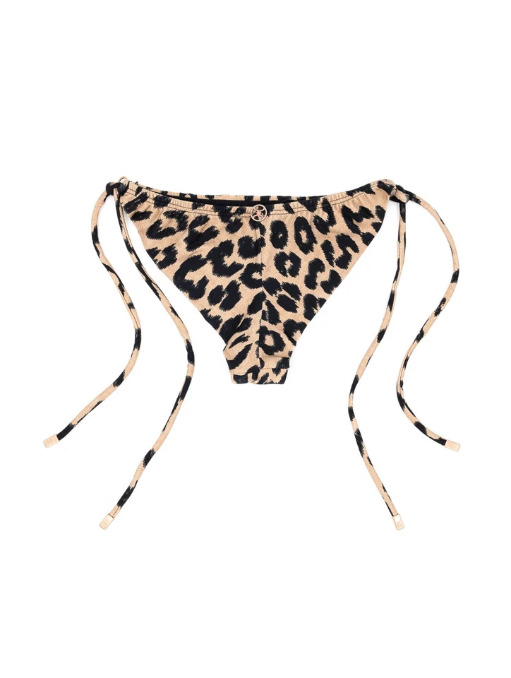 Conjunto de 2 piezas de bikini con estampado de leopardo talla pequeña elegante traje de baño con estampado de animales de verano Foto 4 de 4
