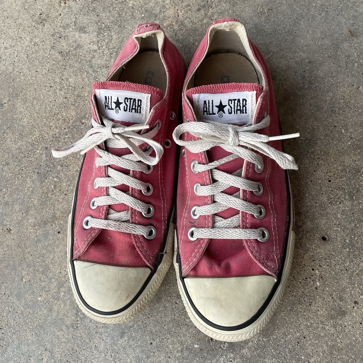 Vtg 90's Converse All Star Low top Mens Red Chuck Taylor Shoes